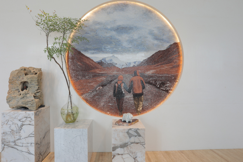 Konstutställning Stand & marmormålningar